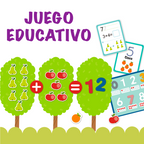 Juego de matemáticas con números y figuras