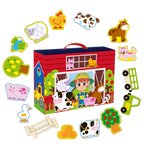 Granja con Animales de Madera