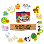 Granja con Animales de Madera