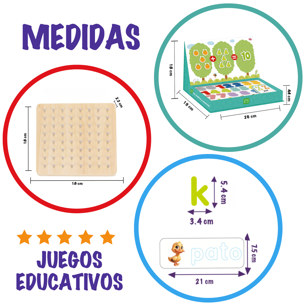 Combo con 3 Juguetes Educativos
