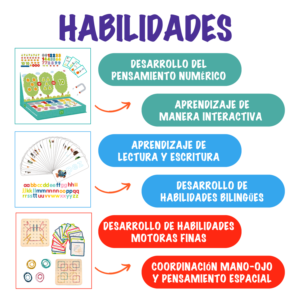 Combo con 3 Juguetes Educativos
