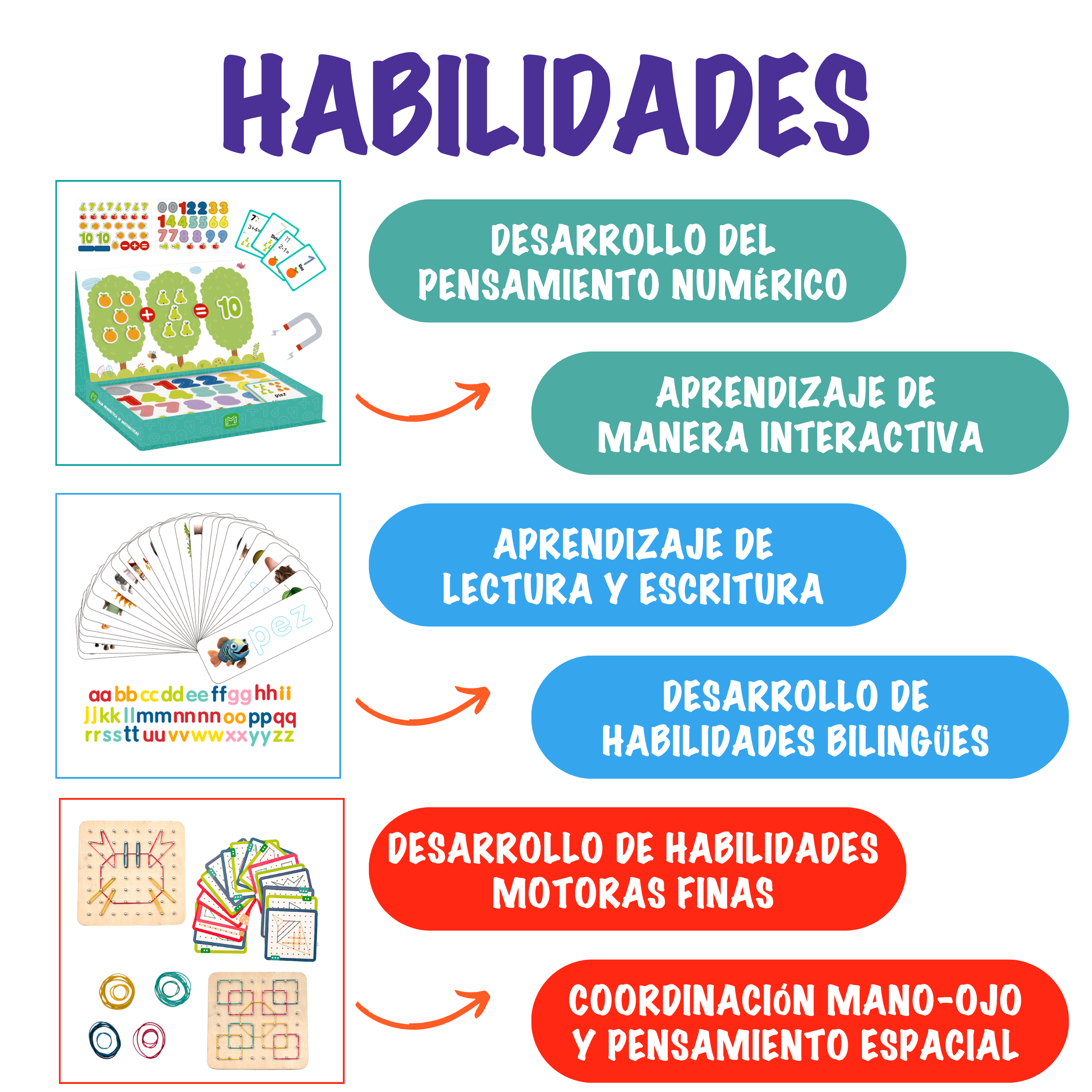 Combo con 3 Juguetes Educativos