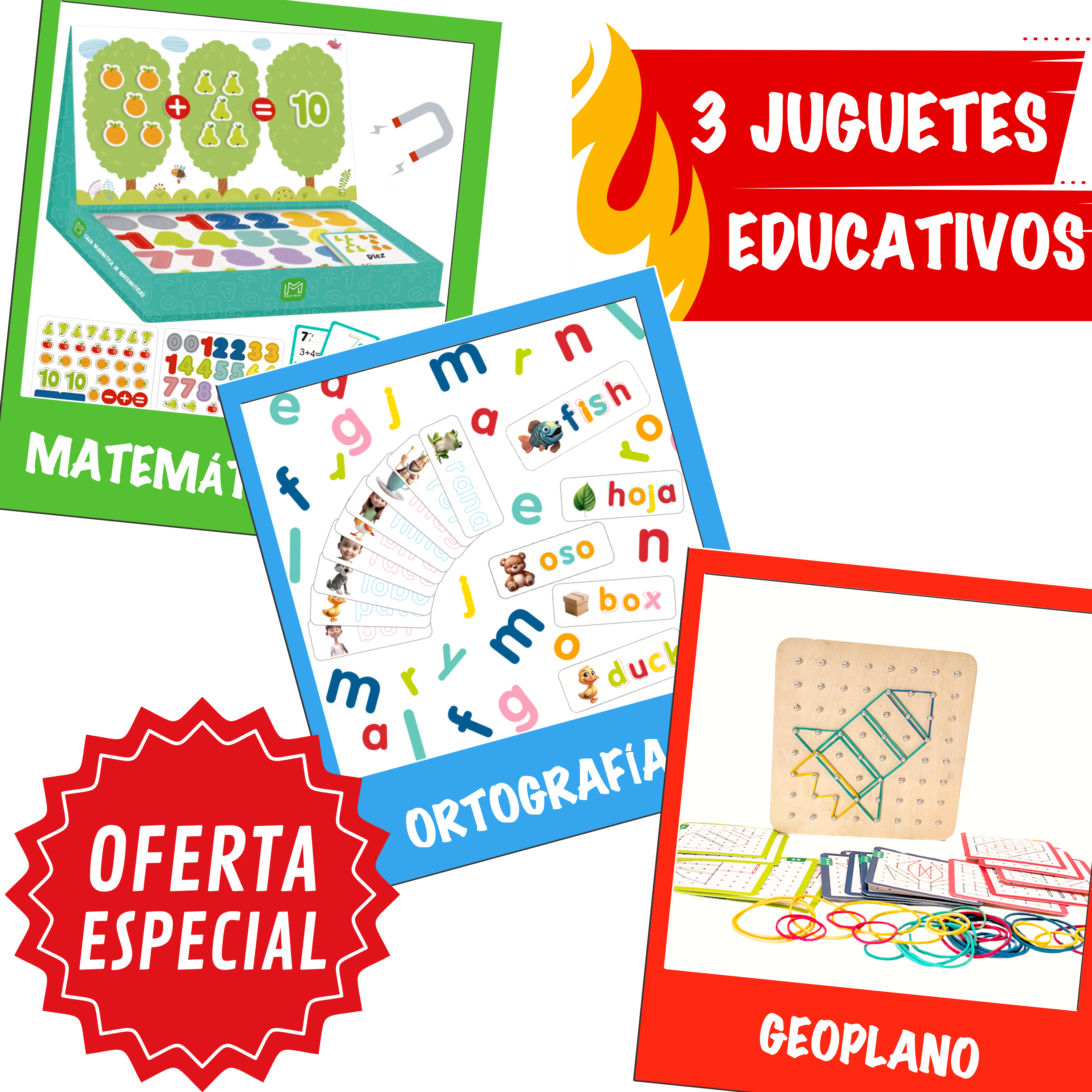Combo con 3 Juguetes Educativos
