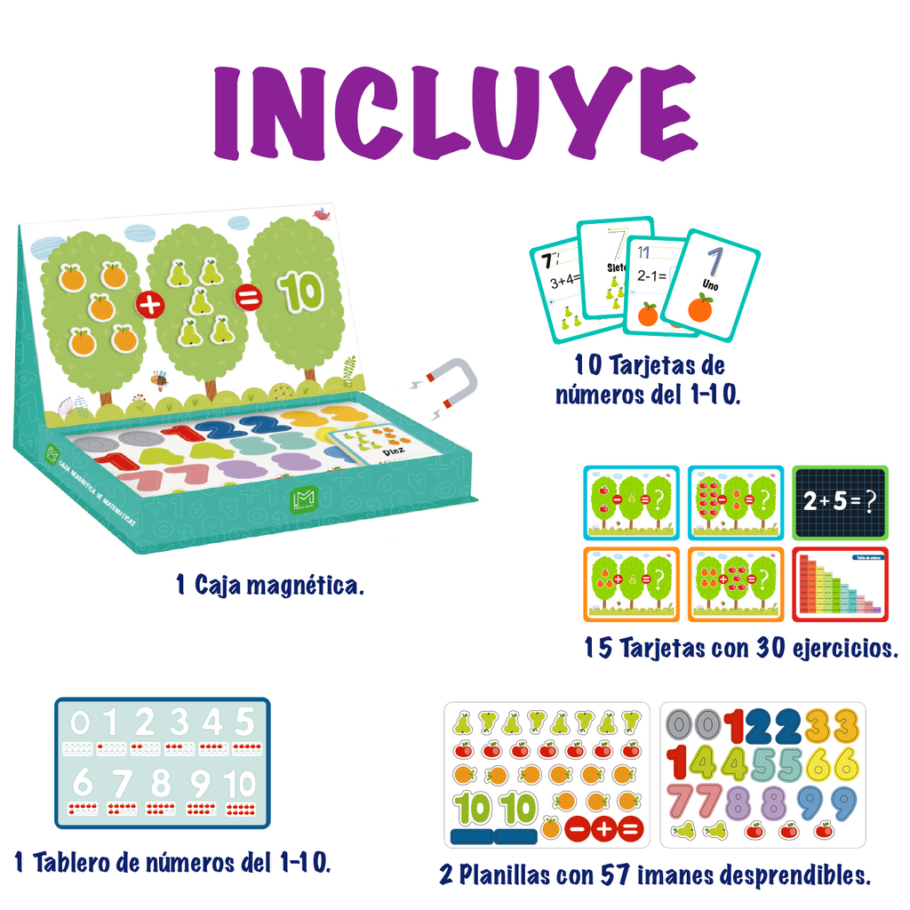 Juego de matemáticas con números y figuras