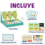 Juego de matemáticas con números y figuras