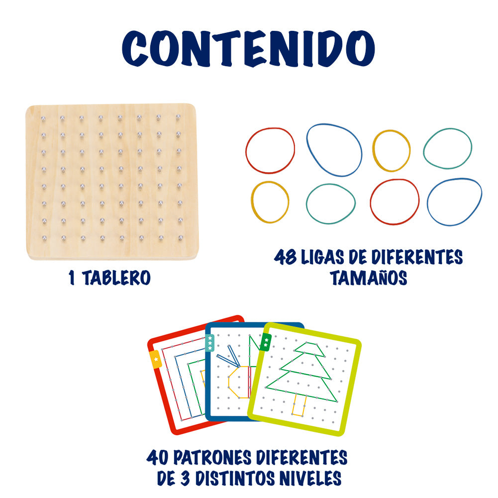 Geoplano de Madera para niños