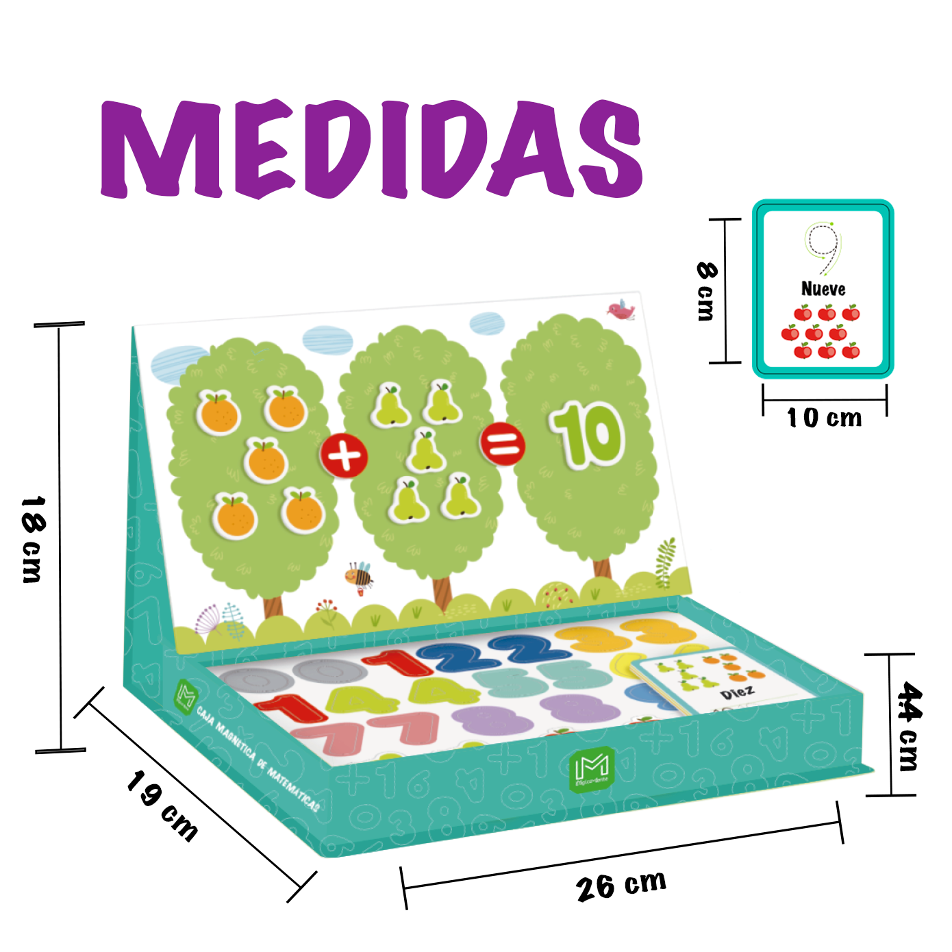 Juego de matemáticas con números y figuras