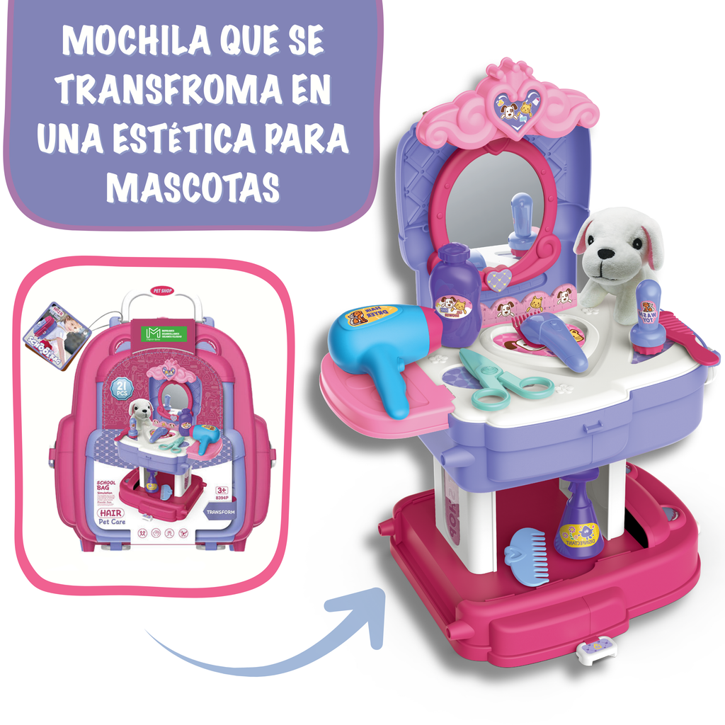 Mochila Veterinaria con Peluche