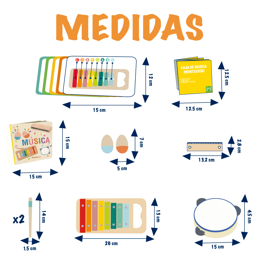 Juego de Instrumentos Musicales Montessori