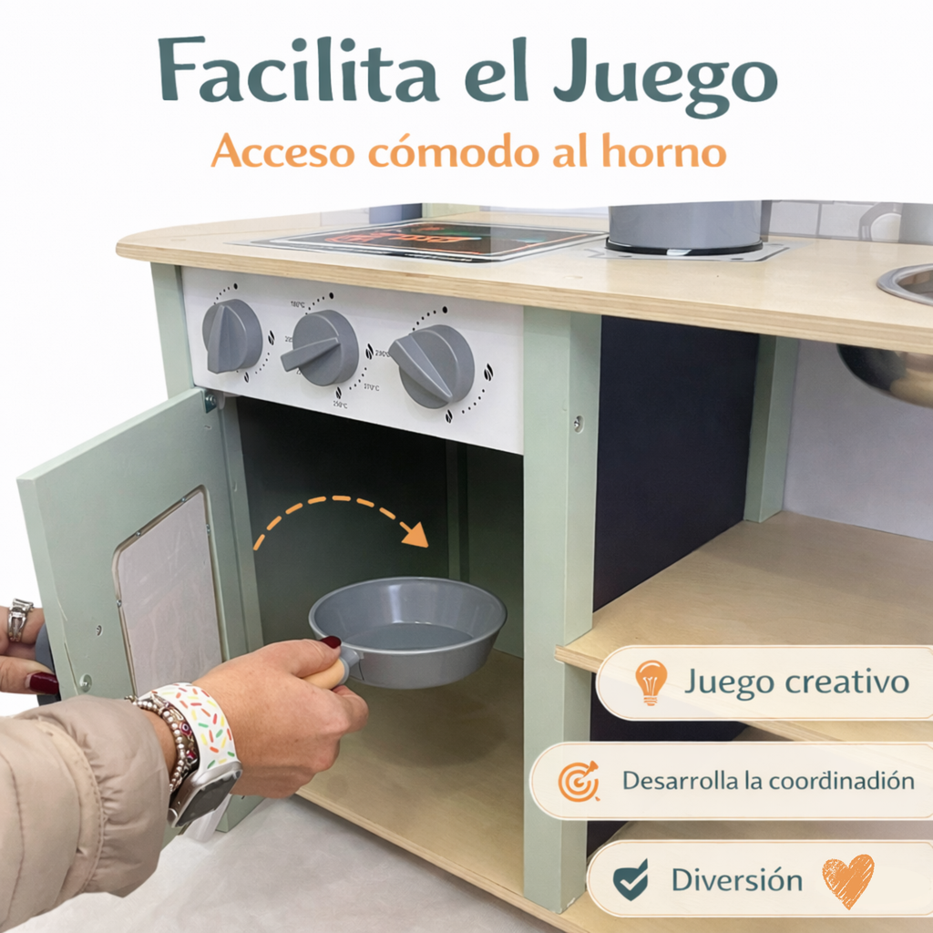Cocina de Madera Infantil con Accesorios