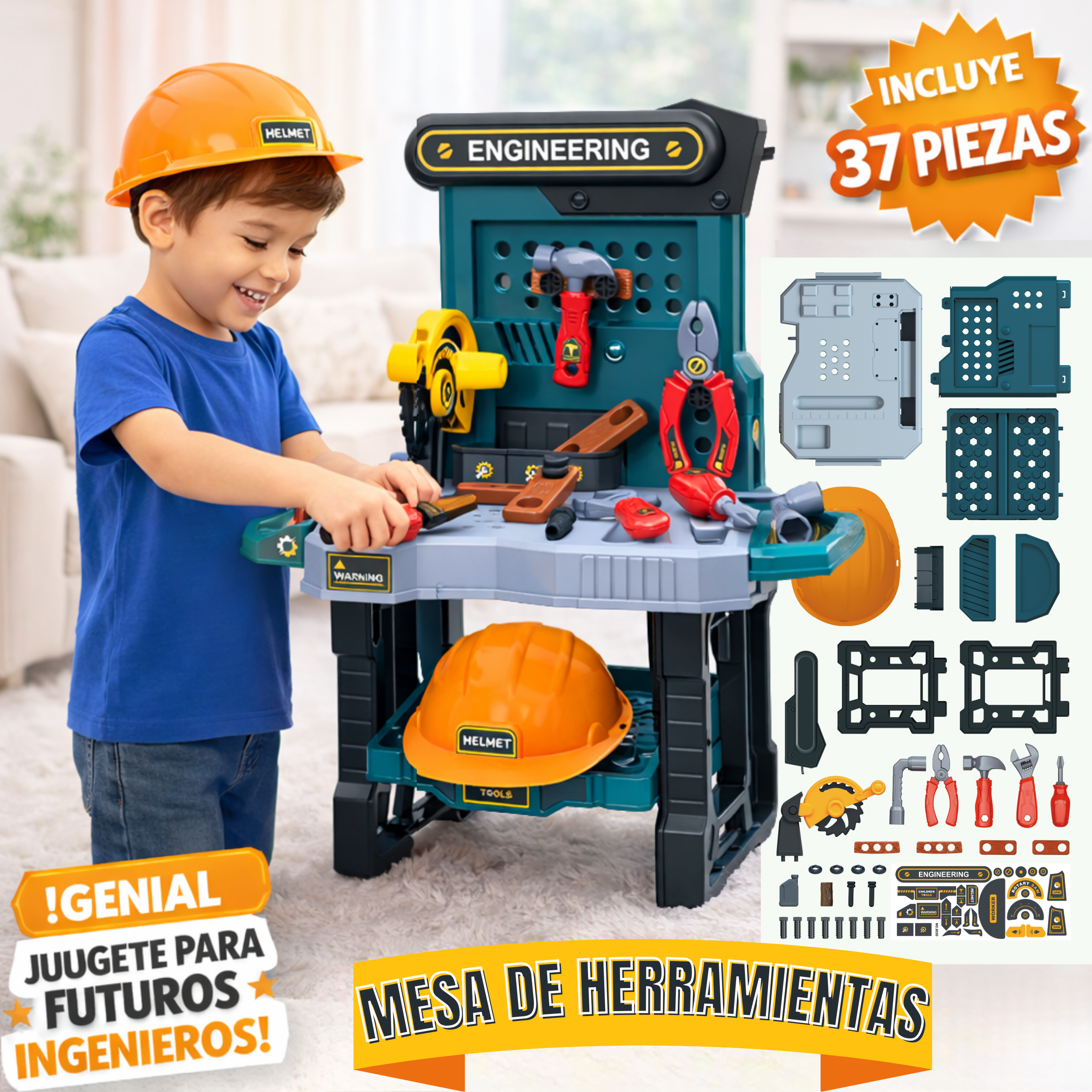 Mesa de Herramientas con Accesorios