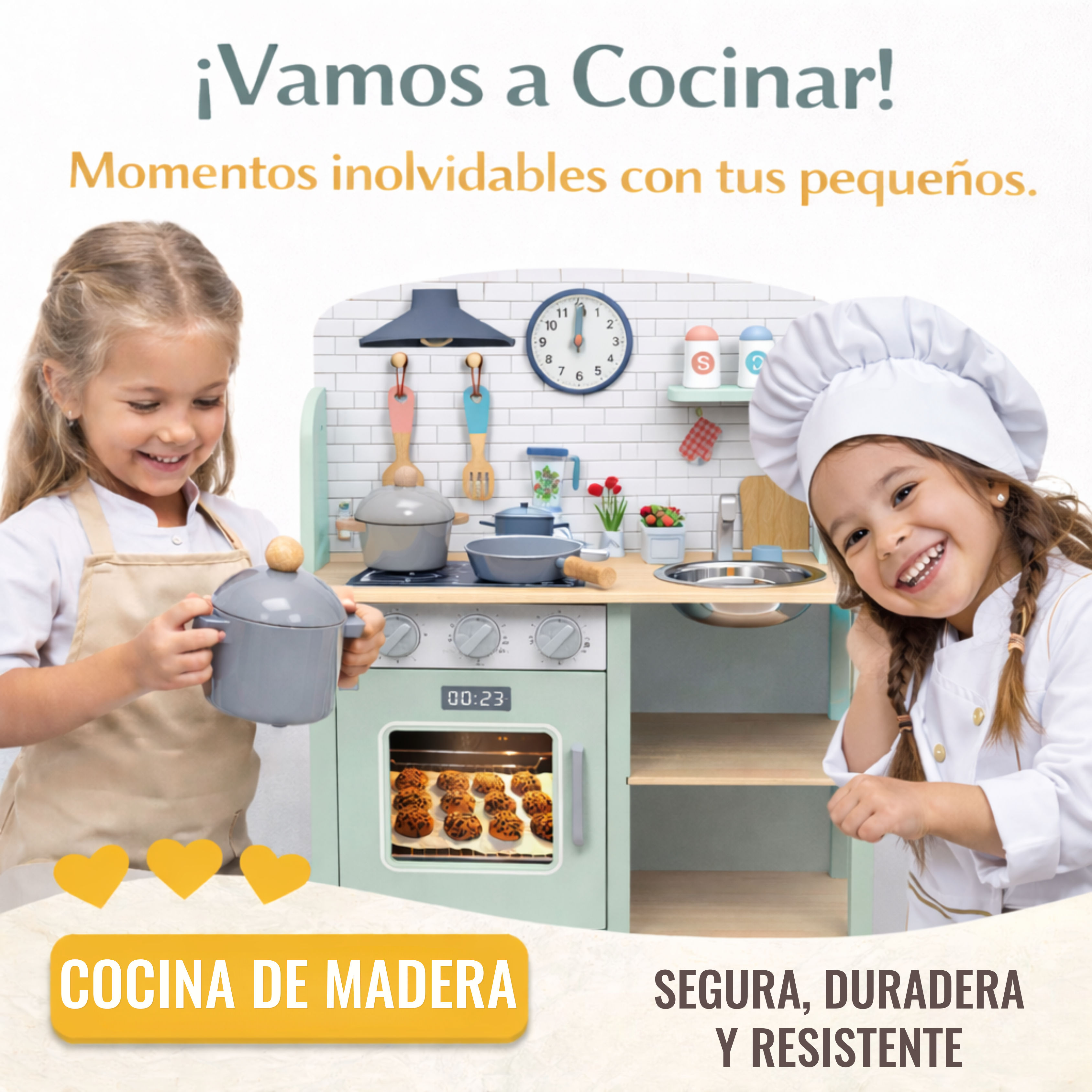 Cocina de Madera Infantil con Accesorios