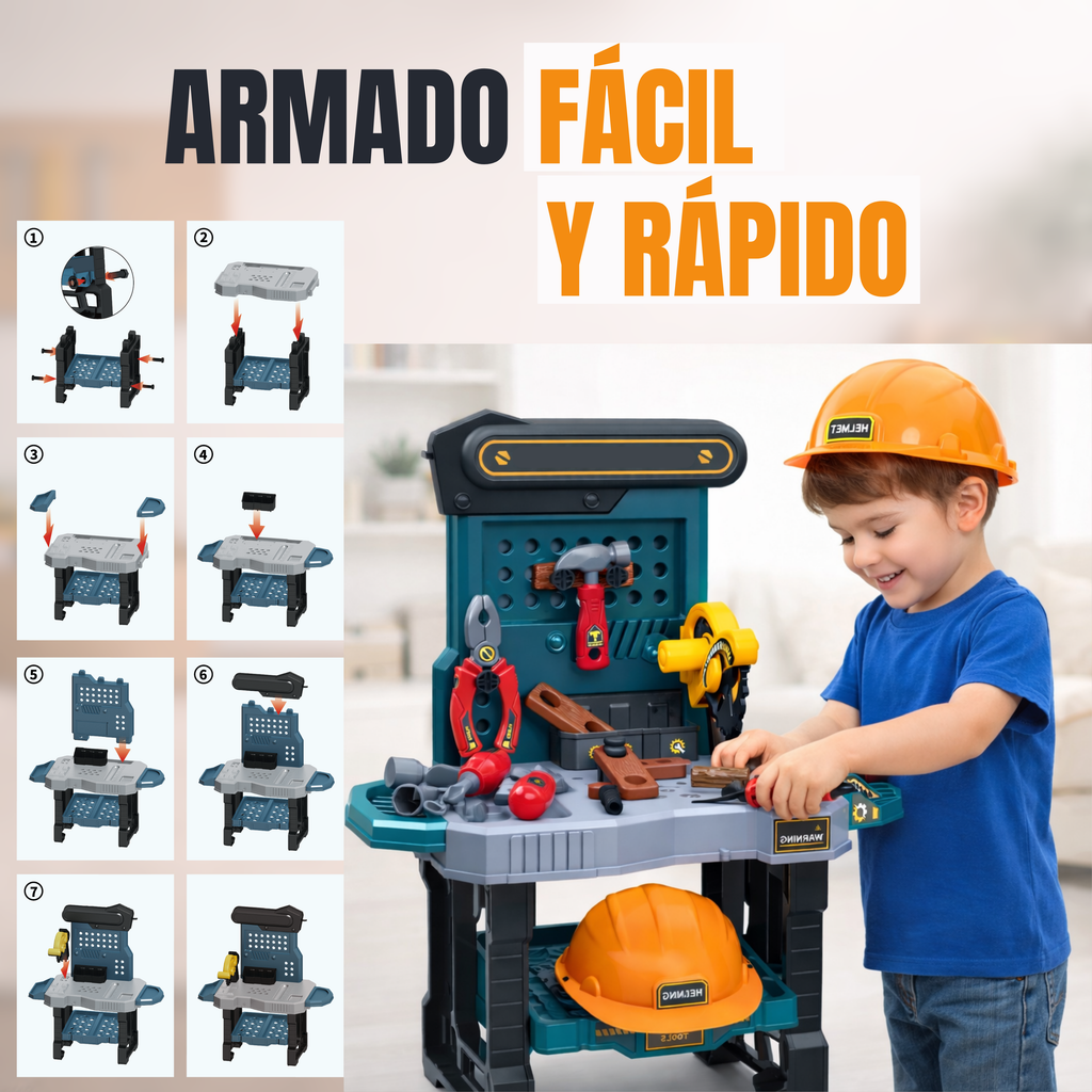 Mesa de Herramientas con Accesorios