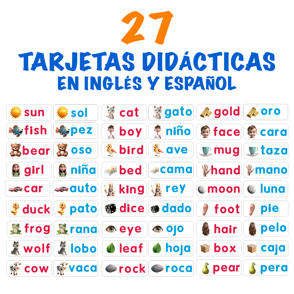 Juego de ortografía en Ingles y español