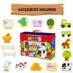 Granja con Animales de Madera
