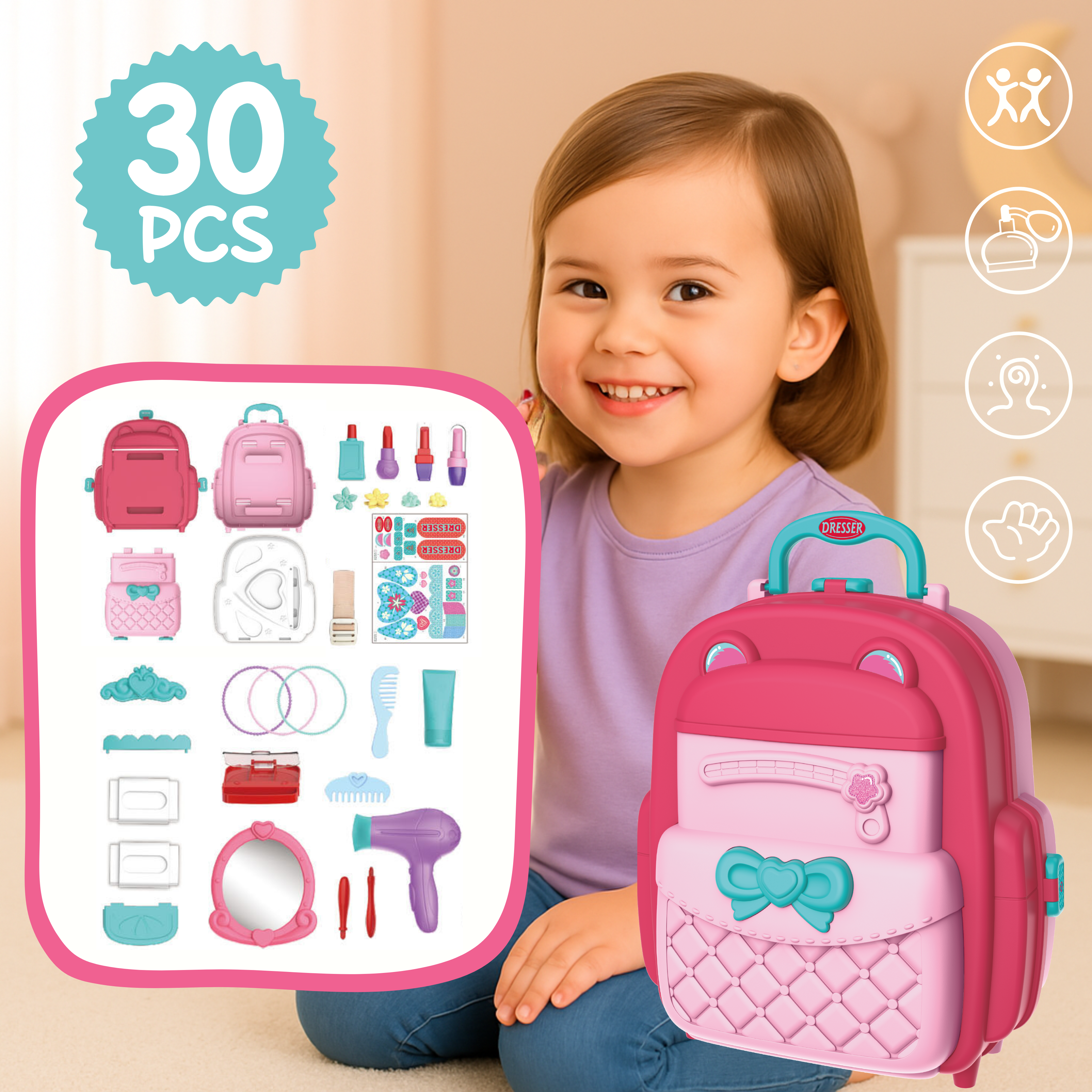 Mochila Tocador de Belleza para niñas