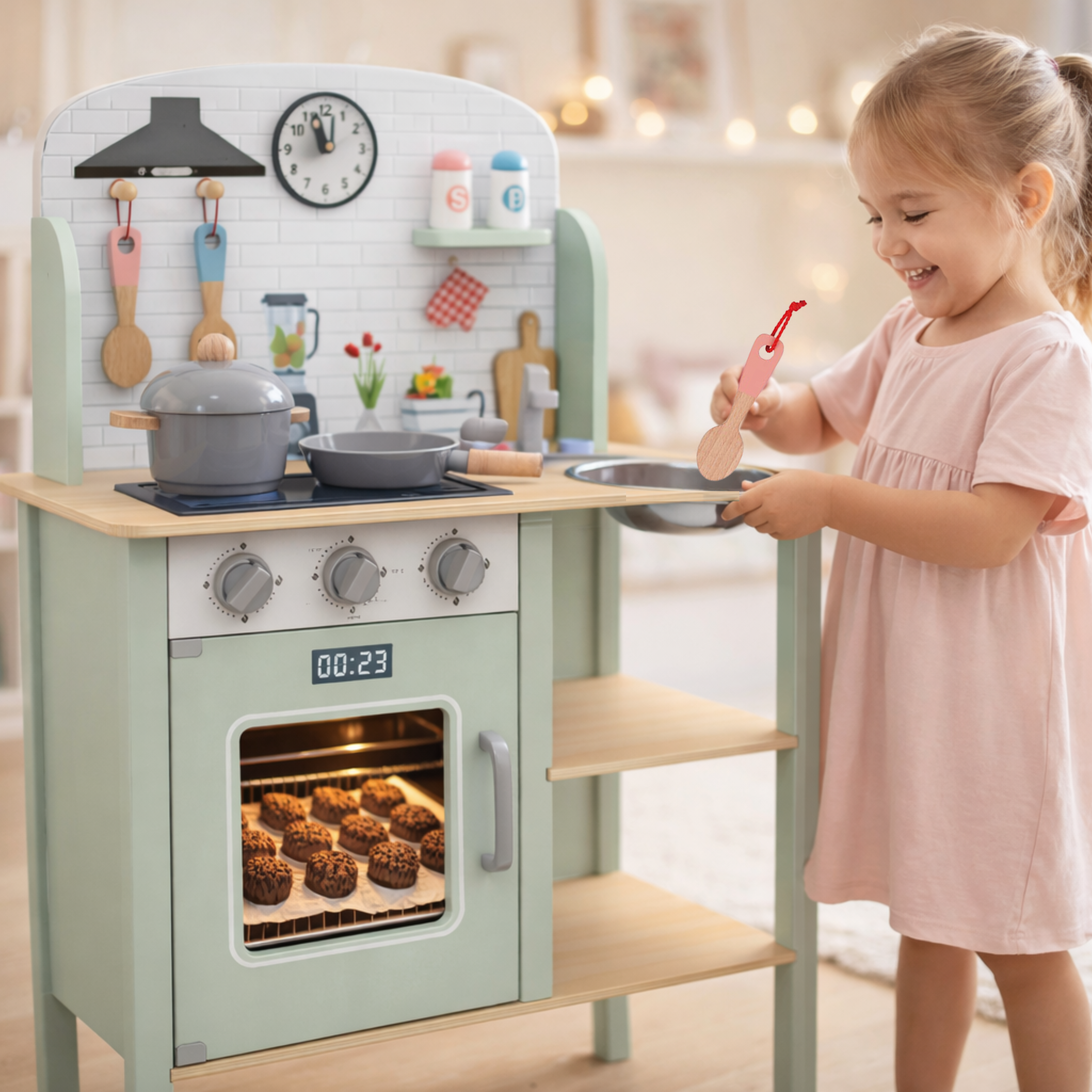 Cocina de Madera Infantil con Accesorios
